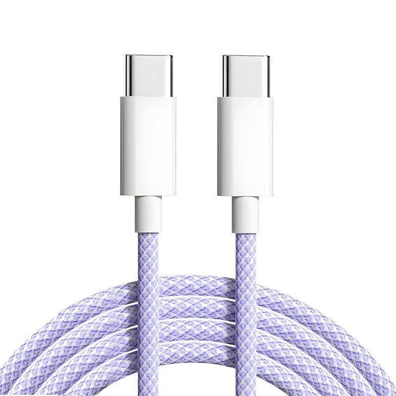 65W Braided USB C Cable *Multiple Colors* - Phoneify