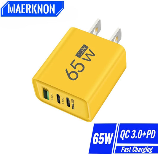 65W GaN USB Charger Fast Charging Type C For iPhone and Android - Phoneify