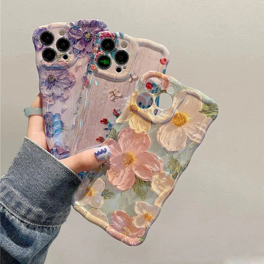 Shockproof Flowers Phone Case For iPhone *Multiple Color Options* - Phoneify